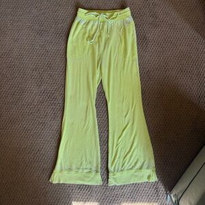 Free people, intimately green flare joggers